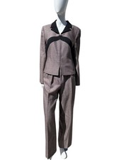 Vintage BAZAR Christian LACROIX Suit PANTSUIT Size 42 Chic Style Summer Wool