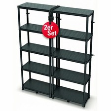 Kistenberg 2x Werkstattregal Schwerlastregal Lagerregal Regal Kunststoff 220 kg