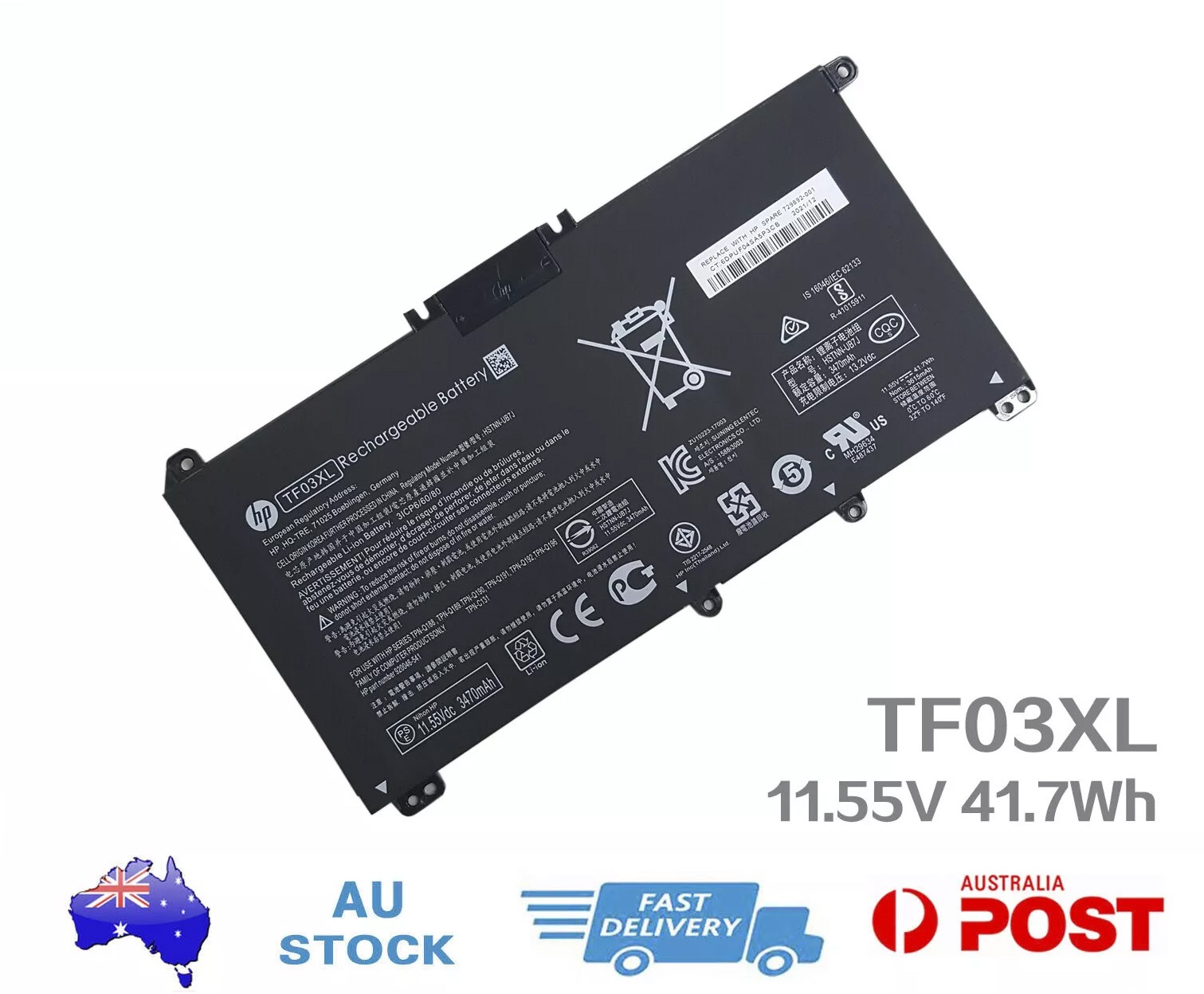 Genuine TF03XL Battery HP Pavilion 15-CC 15-CD 15-CK 14-BP 14-BF 14-BK 17-ar