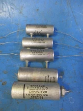 Sprague 1 MDF/400V DC PIO Capacitors, Lot of five