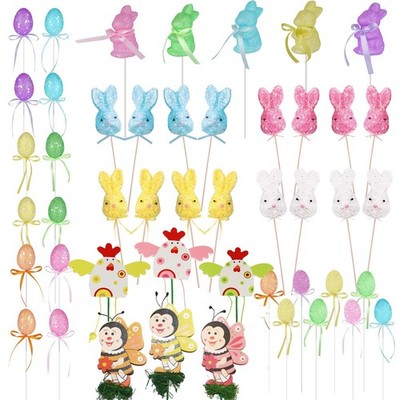 Easter Decorations, Garden Picks, Egg Hunt - Choose Design