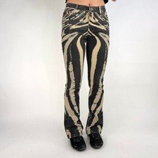 2002 Just Cavalli black printed jeans