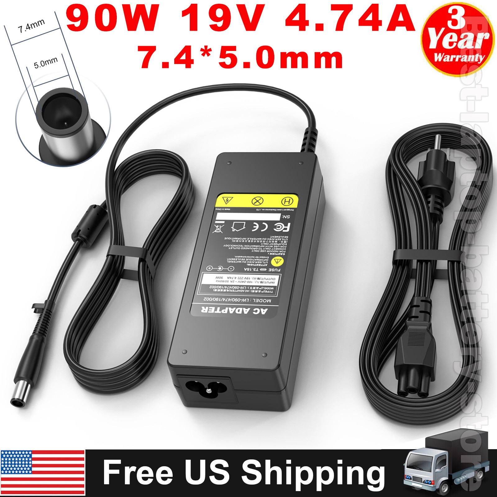 Charger For Hp Pavilion Dv3 Dv4 Dv5 Dv7 G60 Laptop Power Supply