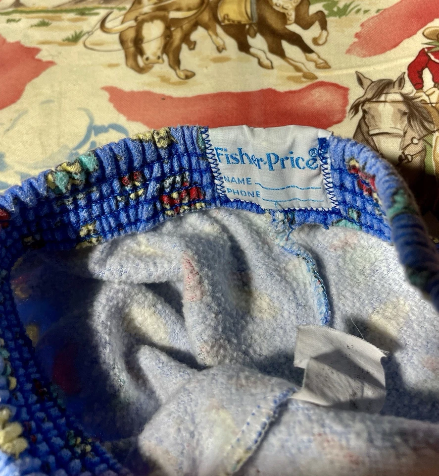 Pantalones deportivos vintage de los 90 para niños Fisher Price con temática de granja talla 4T Foto 4 de 4