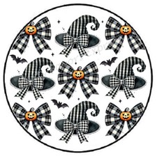 WITCH HATS WITH BOWS HALLOWEEN ENVELOPE SEALS LABELS STICKERS PARTY FAVORS