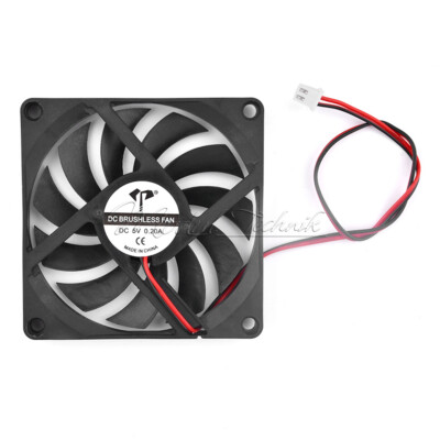 8010/8015/8020/8025 DC5/12/24V 2Wires 8CM Cooling Fan Computer Case Cooler