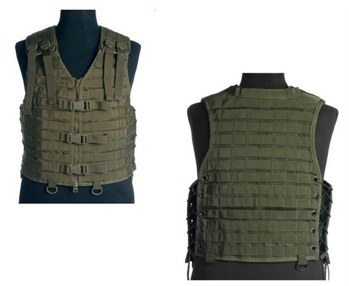 MIL-TEC 13461001 GILET TATTICO SOFTAIR MILITARE MOLLE VERDE VEST MODULAR  SYSTEM | eBay