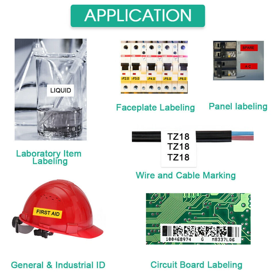 10x Label Cartridge For Brady BMP21-PLUS M21-750-499 Black/White 3/4" x16' Nylon - Image 4 of 4