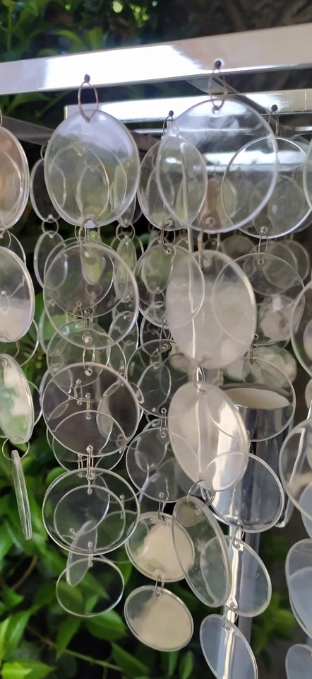 sconto 30% Piantana stelo in metallo con dischetti plexiglass stile anni70 Kare - Immagine 2 di 3