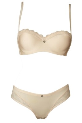 Damen Unterwäsche Overall Bandeau BH gepolstert mit Bügel abnehmbare Schnürung