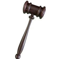 Judge's Gavel Plastic Brown 12