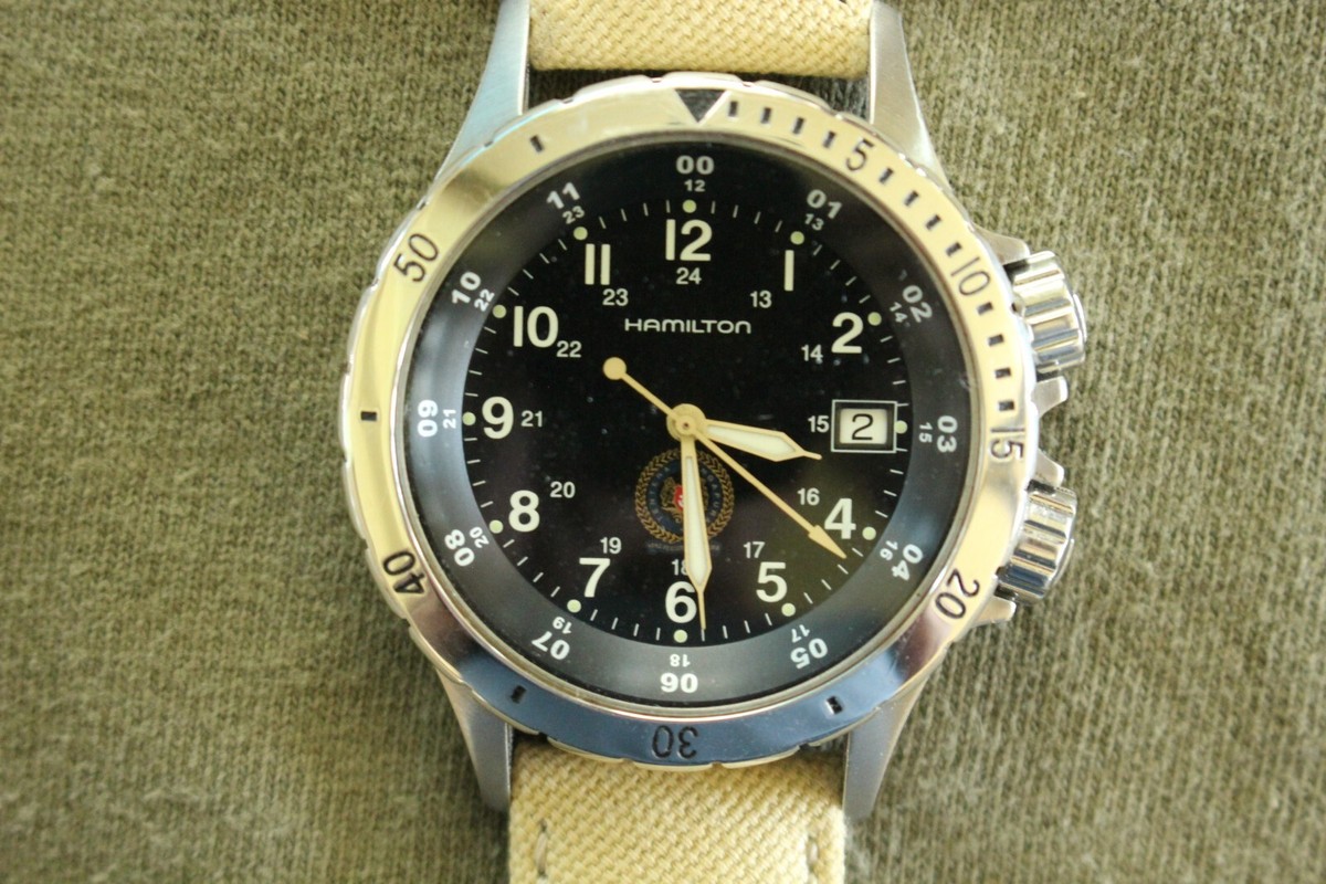 SINGAPORE ARMY ISSUED HAMILTON MILITARY COMBAT SOLDIER'S WATCH