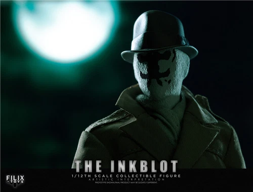 Filix Toys THE TINKBLOT Rorschach Walter Kovacs 6in Aktion Figur Puppe AUF LAGER - Bild 3 von 6
