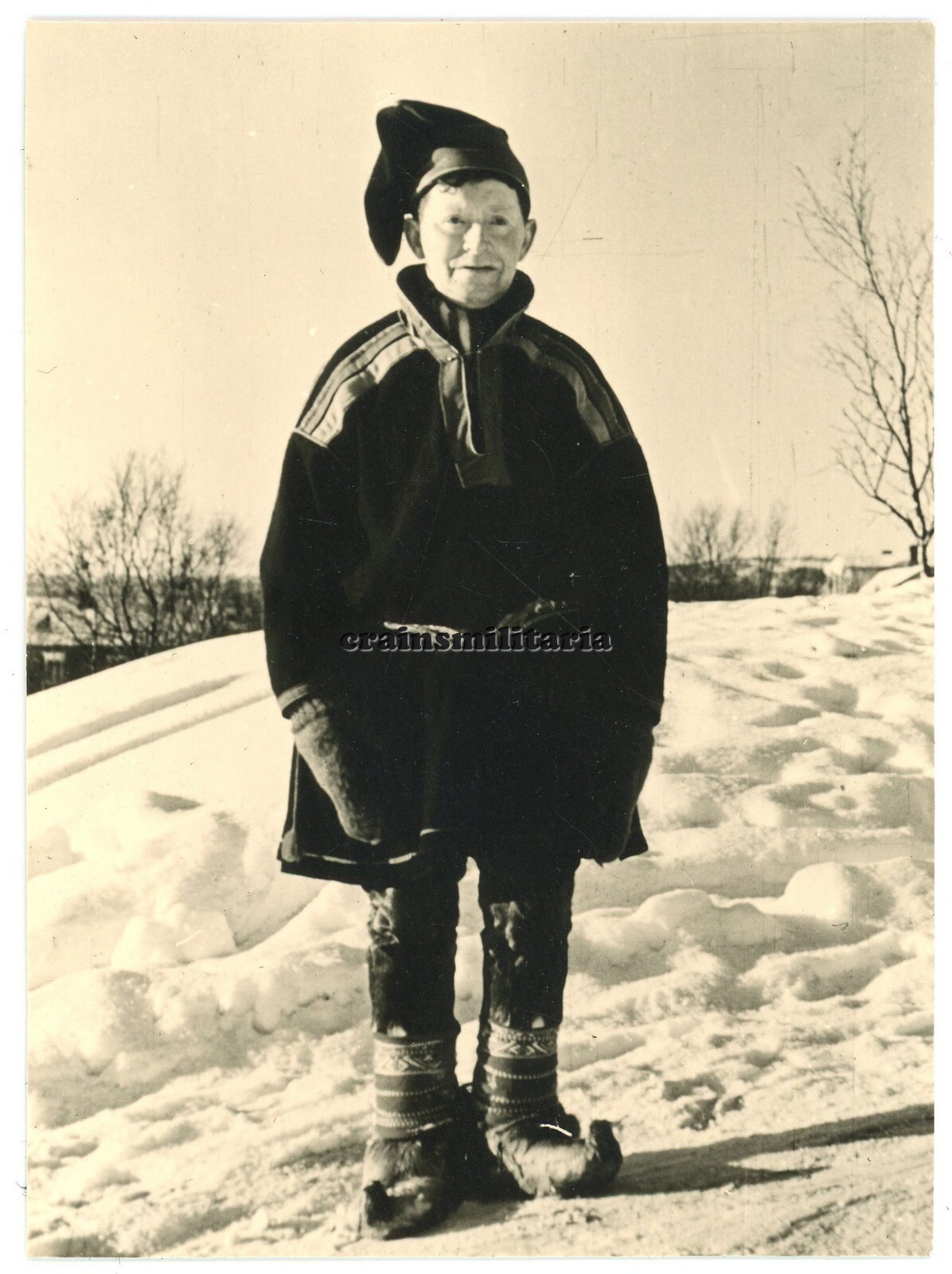Orig. Foto Portrait Lappen Bevölkerung in NYBORG Varanger Norwegen 1940