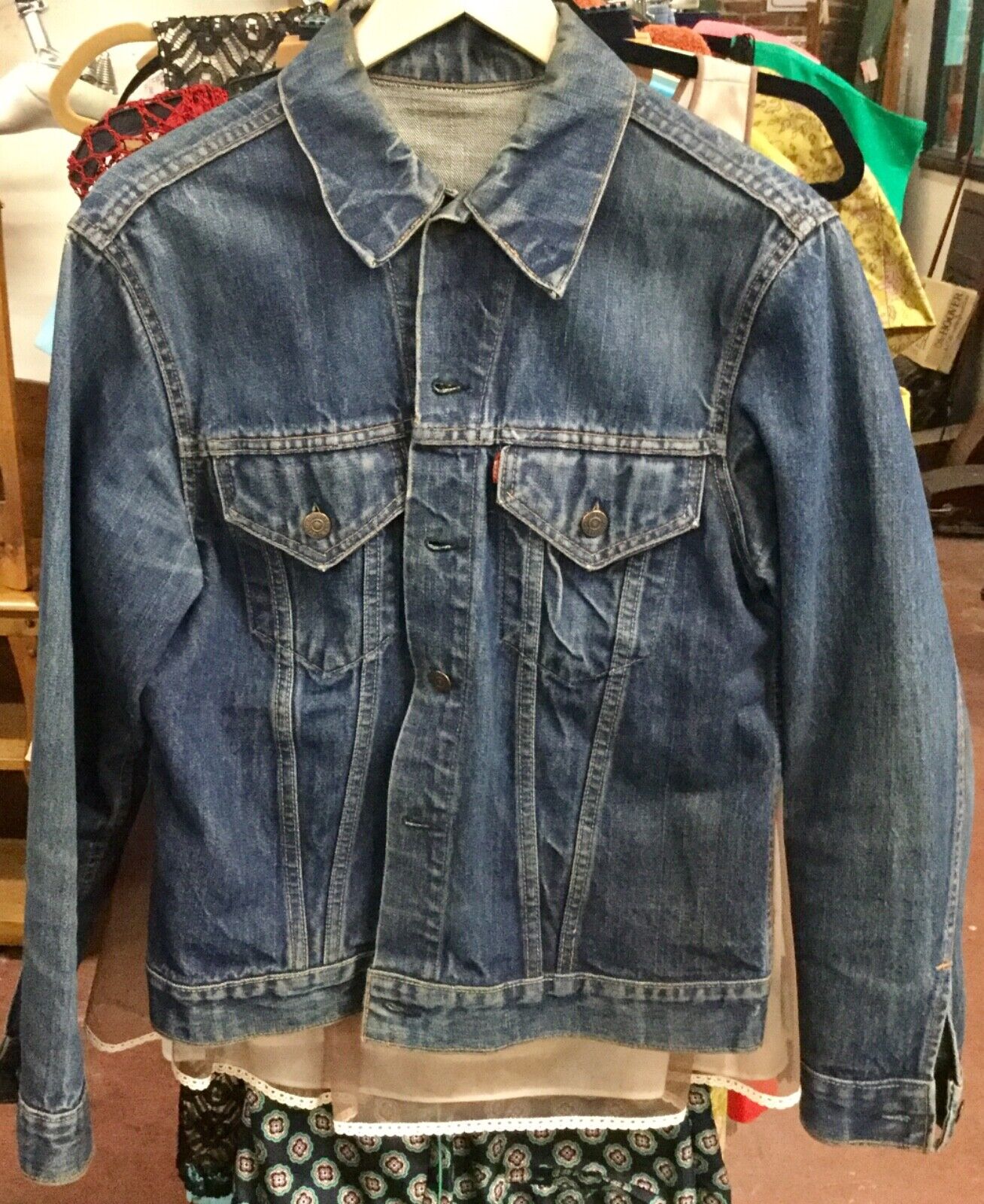 Vtg 70’s Levi’s Men's Denim Jacket Big E Type III… - image 2