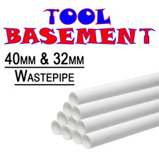 40mm & 32mm Solvent Weld PVC White and Black Wastepipe