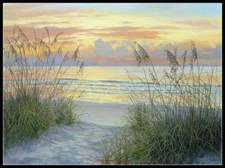 Golden Morning - DIY Chart Counted Cross Stitch Patterns Needlework DMC Color  