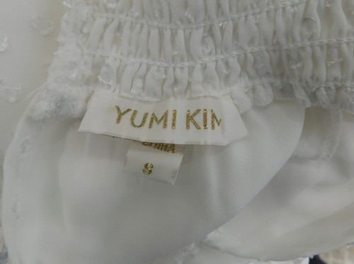 Falda para mujer YUMI KIM blanca con lunares manga larga en niveles cuello alto acto... - Imagen 6 de 6