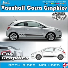 Vauxhall Corsa Side Stripes Decals Stickers VXR Sting Graphics FREE P&P 020