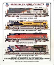 Union Pacific Railroad Western Diesels Train Sign  12" x 10"  Daniel Edwards