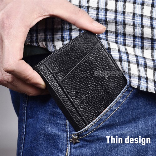 NEW RFID Blocking Slim Credit Card Holder Bifold Case ID Purse PU Leather Wallet - Picture 8 of 9