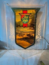 VINTAGE OLD STYLE BEER LIGHTED SIGN 1981 G HEILEMAN'S BREWED WITH SPARKLING BEER