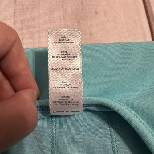 Ivivva by Lululemon Girls Kids 10 Tank Top Aqua Blue Built-in Bra FREE SHIPPING! - Picture 3 of 10