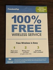 FreedomPop Bring Your  Phone SIM Kit Free Wi-Fi Calling 100 Mb Call iPhone Green