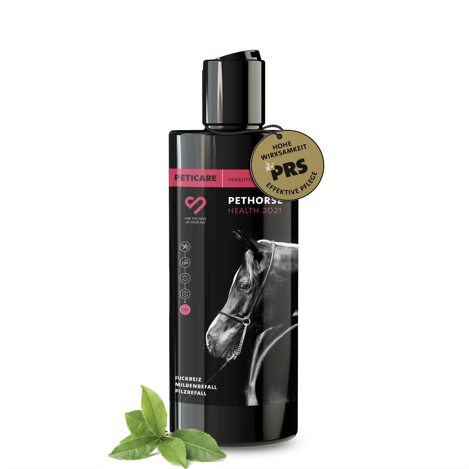 Peticare Anti-Parasiten Pferde-Shampoo | gegen Milben Flöhe Pilze | 250 ml