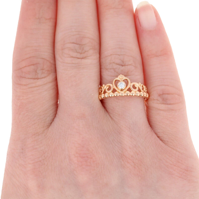 Nuovo Autentico PANDORA Rosa il Mio Principessa Tiara Anello - Argento 50 (US 5) - Immagine 2 di 4