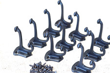 10 Pcs Cast Iron Vintage Style Coat Hooks Hat Hook Rack Hall Tree Gloss Black