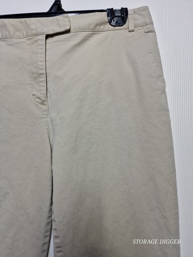 Talbots Stretch Women's Beige Pants Light Wash Straight Leg Flat Front Size 10 - Picture 3 of 15
