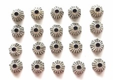Lot Of 20 Bead Caps. Tibetan Antique Silver. 8x5 mm. US SELLER