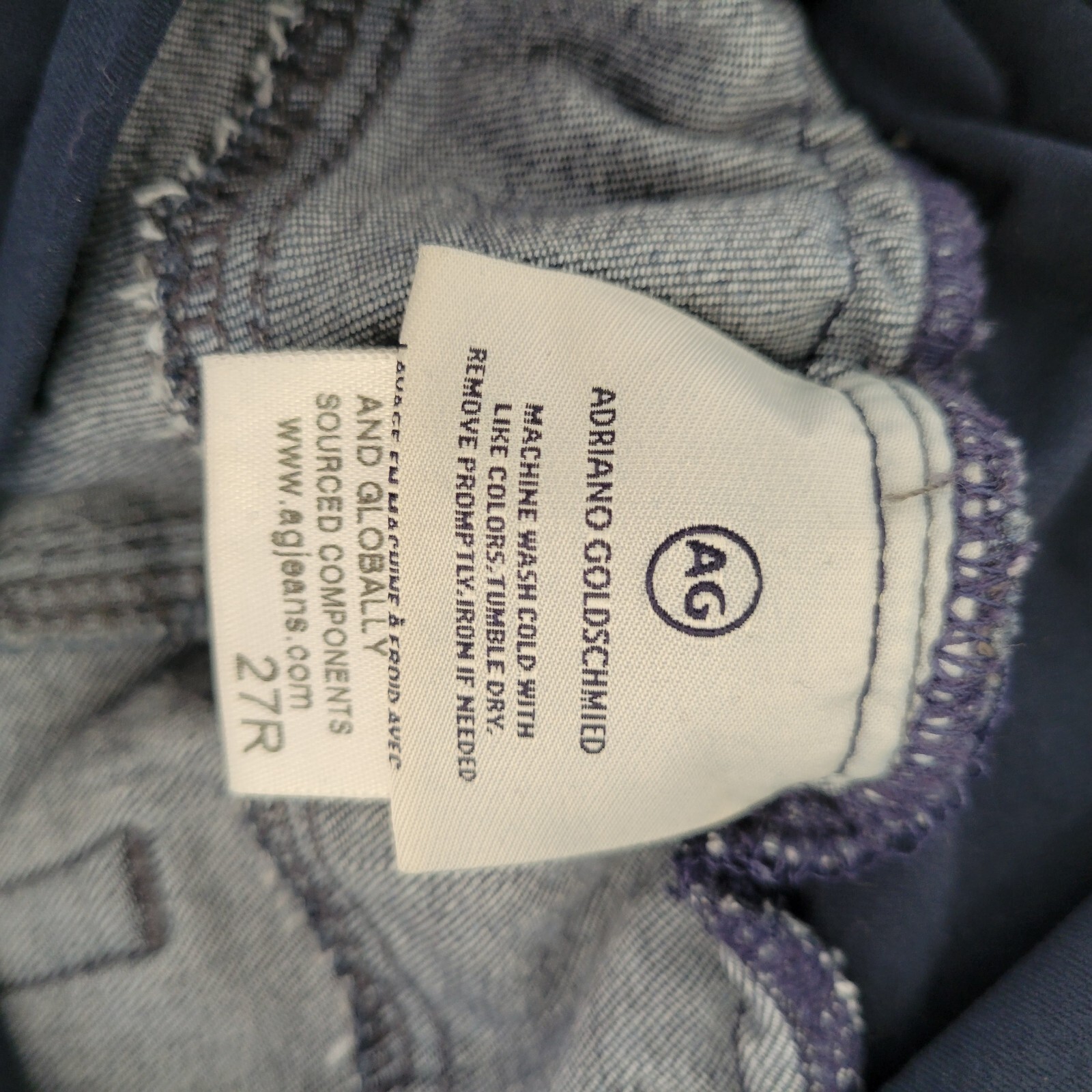 3/ $30 AG Adriano Goldschmied Maternity High Rise Ankle Jeans 27 R Dark Wash thumbnail 9