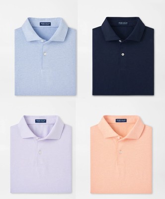 NEW MENS PETER MILLAR S/S ALBATROSS COTTON-BLEND PIQUE POLO GOLF SHIRT, MEDIUM