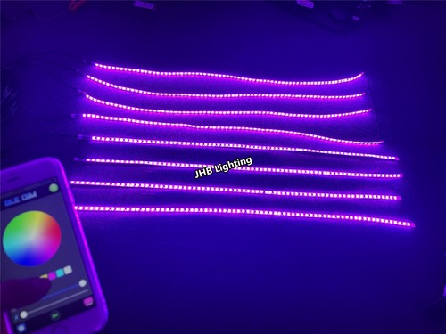 JHB 8 PIEZAS 4 PIES 48" Control Remoto APP PERSECUCIÓN Flujo LED Tiras de Parrilla Sublujos Kit de Luces - Imagen 21 de 23