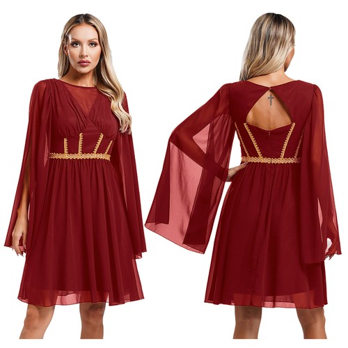 Women Dress Up Grecian Dresses Long Dressing Maxi Robe Party Costume Stage Toga - Picture 21 of 35