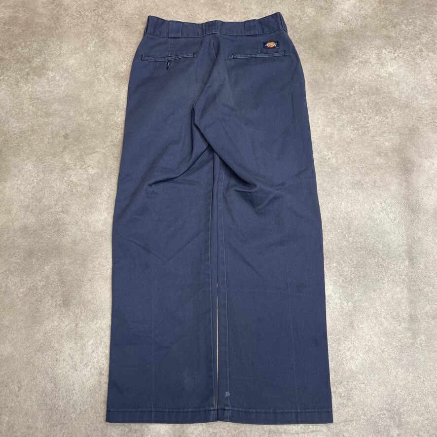 Dickies Canvas Trousers Mens 32" Carpenter Workwear Utility Pants, Blue image 2
