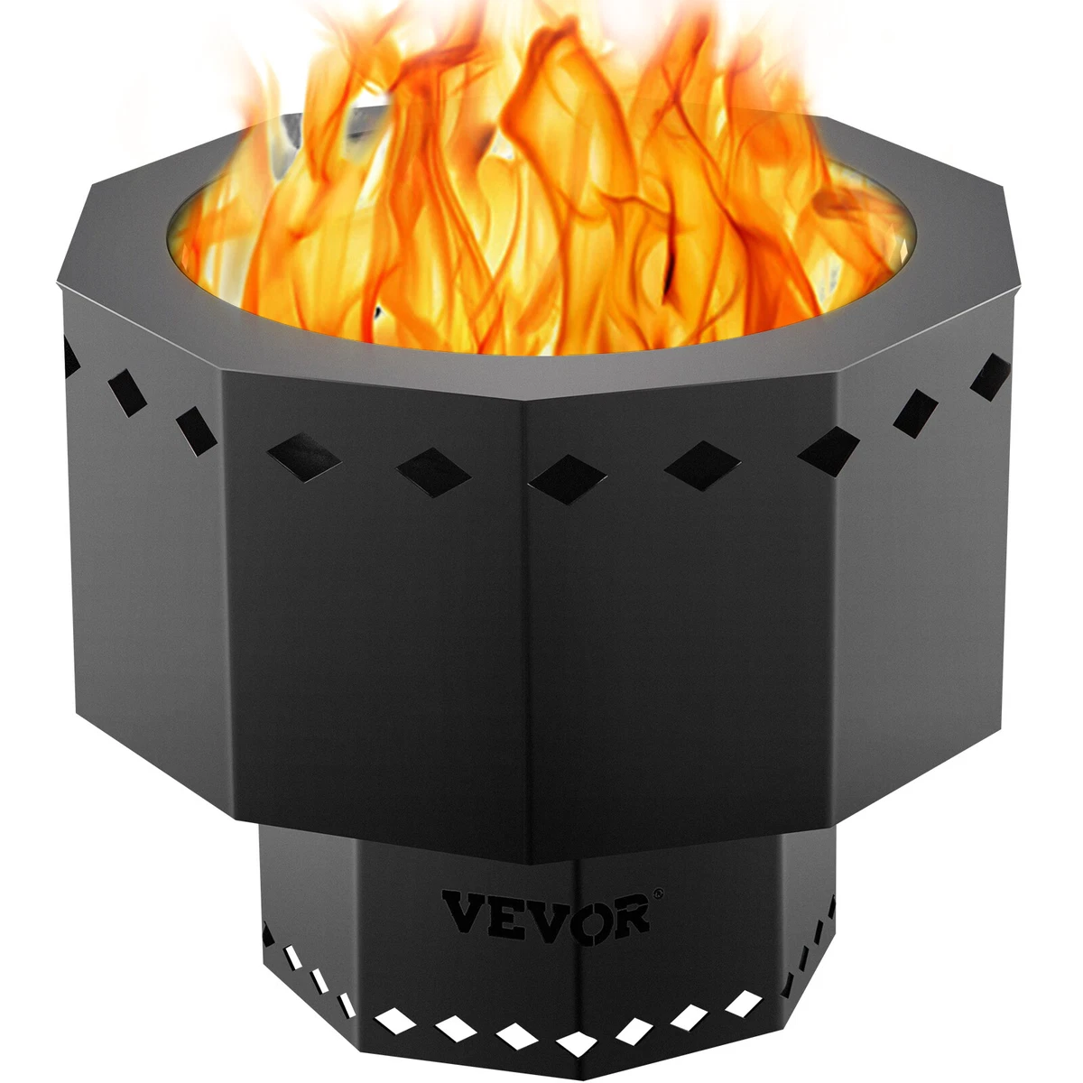 VEVOR 15 inch Smokeless Fire Bowl Pit for Outdoor Wood Pellet Burning Spark  | eBay
