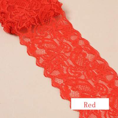 BENECREAT 30 Yards Lace Fabric Stretch Elastic 3.15 Inches Wide Trim Lace For Headbands Garters Wedding Bouquet Making - 30 Colors, 1 Yard Per Color - Foto 9