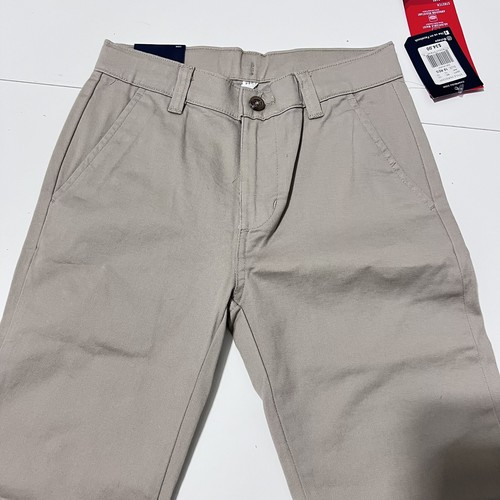 New Chaps Edu School Uniform Pants Sz 10R Boys Khaki Beige Stretch adjustable - Picture 5 of 14
