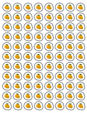 mini Mango, fruit stickers, tiny fruit sticker, mini sticker, food sticker