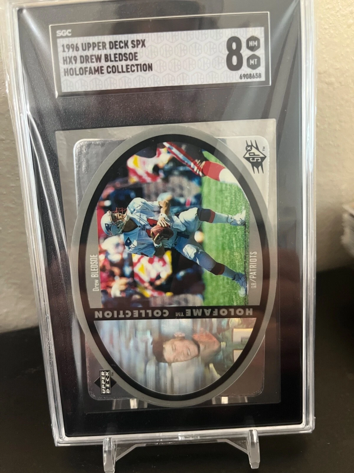 1996 Upper Deck SPX Holoframe Collection #HX9 Drew Bledsoe New England Patriots