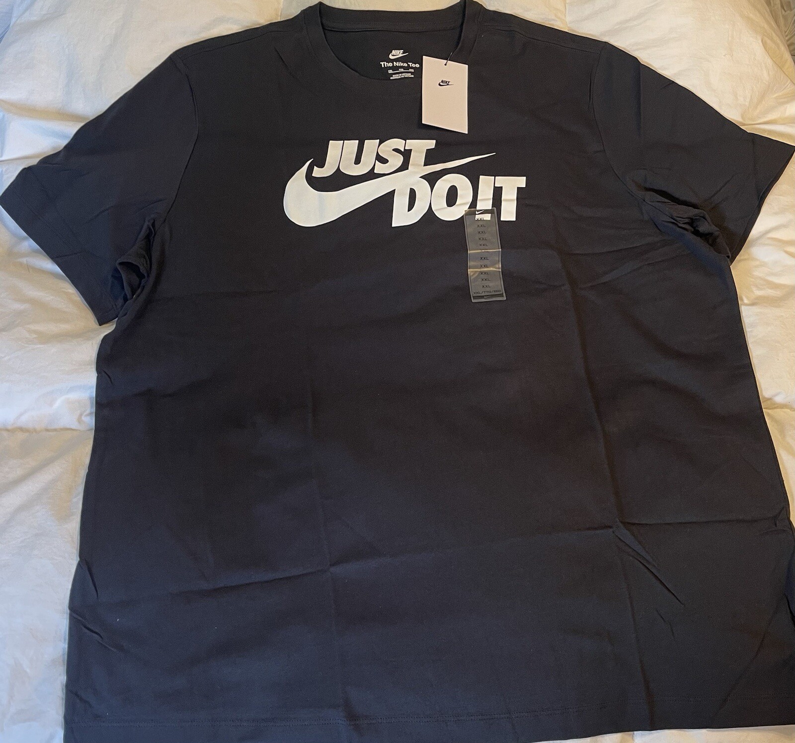 NIKE JUST DO IT BLACK/WHITE T SHIRT AR5006-011 SIZE 2XL BRAND NEW