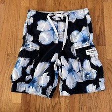 Abercrombie  Fitch Swim Trunks Mens XS Blue Floral Hawaiian Board Shorts