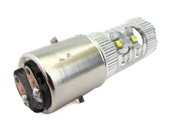 Lampada Led H6 B35 BA20D Biluce 50W 12V 10 Smd Cree 5W Per Moto Scooter Molto Lu