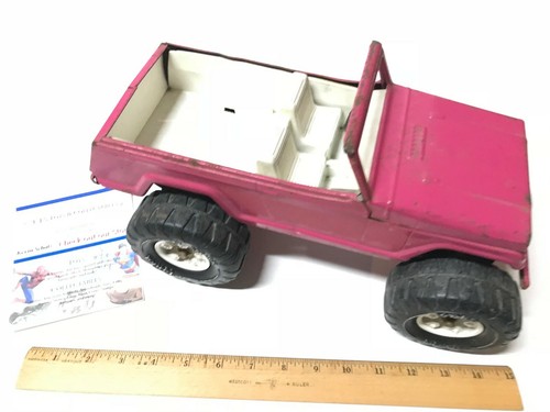 Rare Vintage 1970's Pink Tonka Jeep USA 