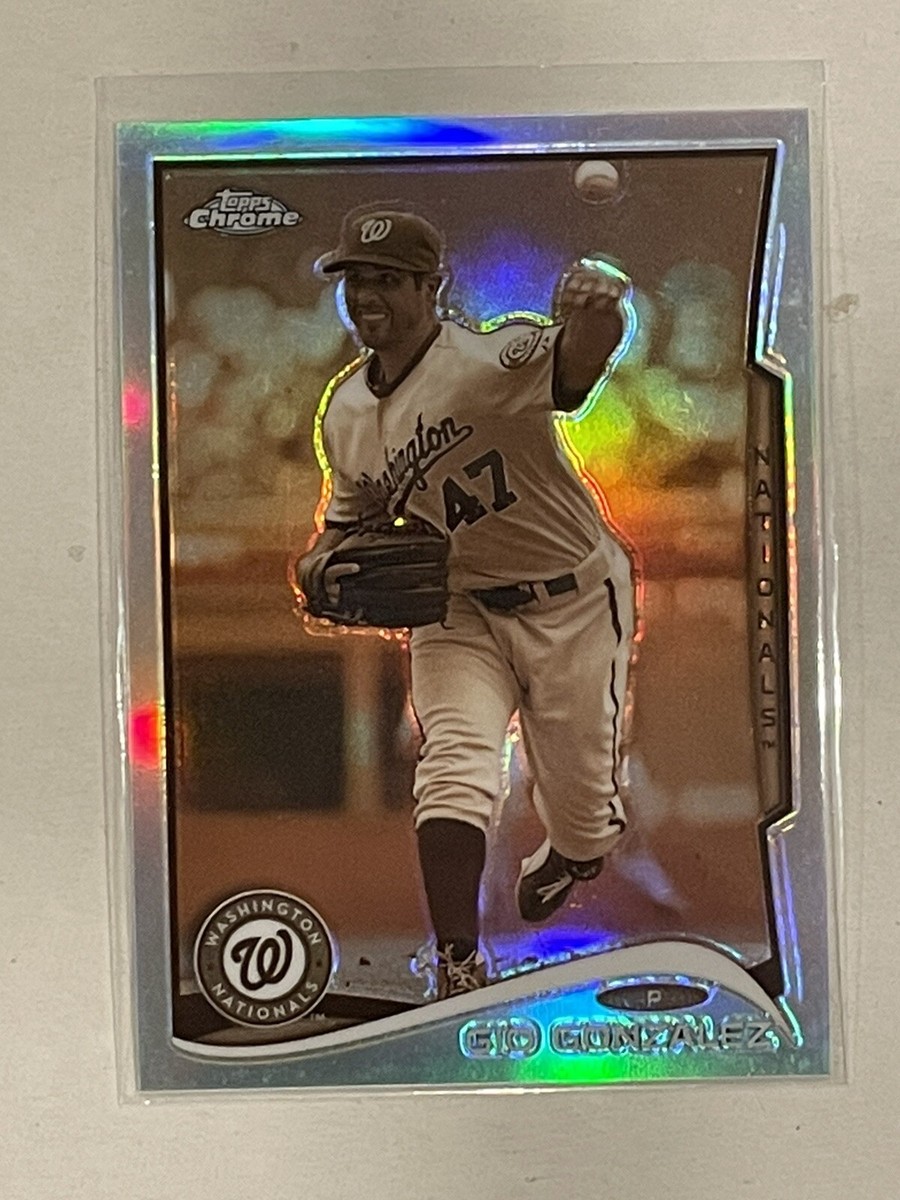 QE-14 ゴンザレス Gio Gonzalez 2014 Topps Chrome Sepia Refractor /75 Nationals #195