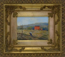 Dipinto Gaetano Bocchetti, Paesaggio, anni 1970, Olio su tavola G189