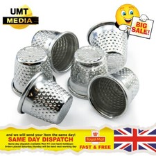 6 X Metal Thimbles - Finger Sewing Grip Shield Protector For Pin Needle Large